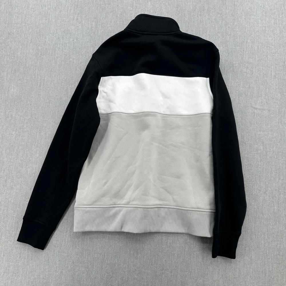 Michael Kors Quarter Zip Mens Large Sweatshirt Black White Colorblock Pullover - Picture 8 of 8